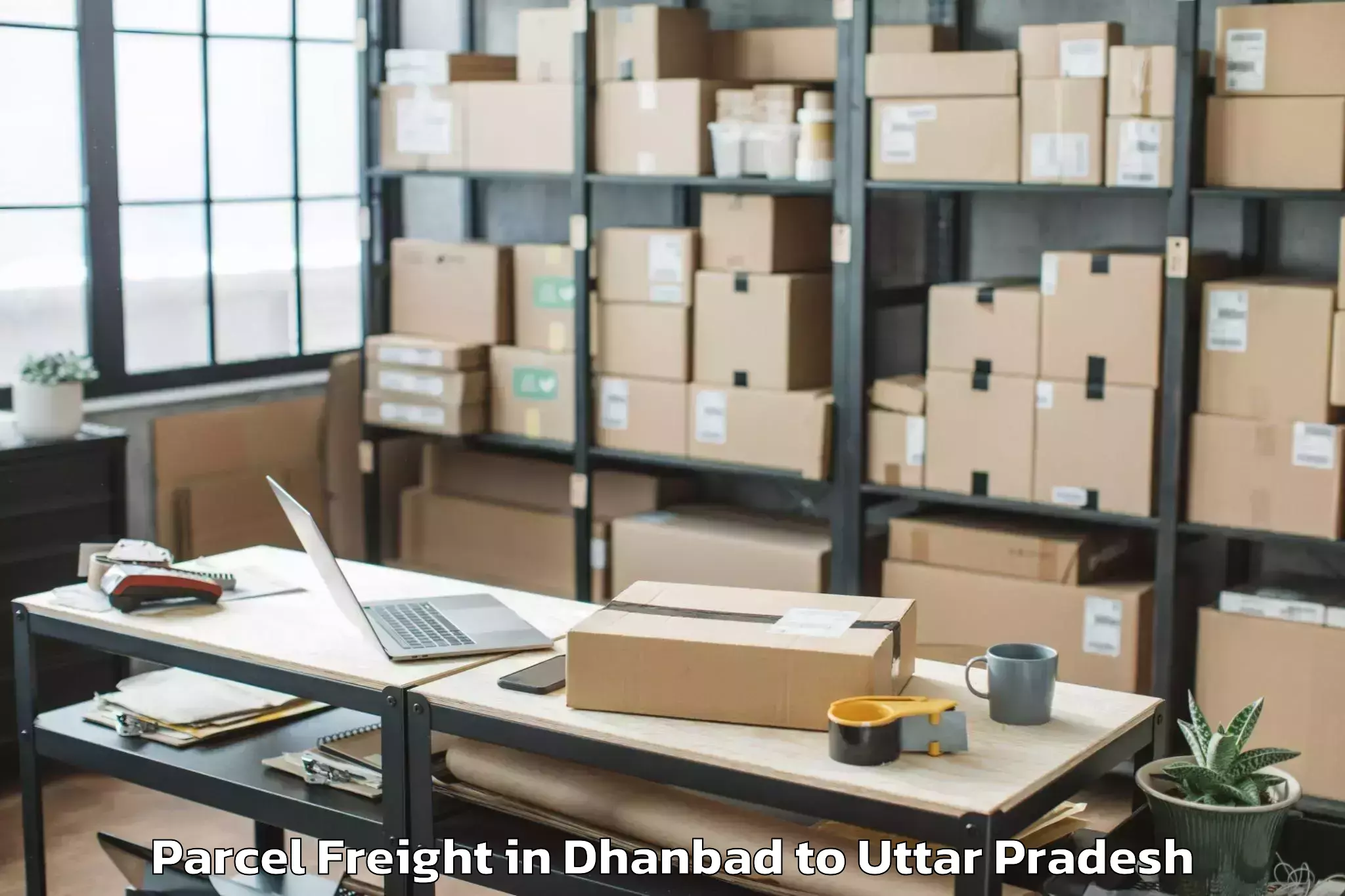 Book Your Dhanbad to Kemri Parcel Freight Today